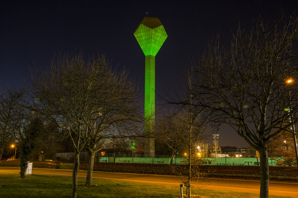 University College Dublin lights up for St Patricks Day and the 1916 Easter Rising